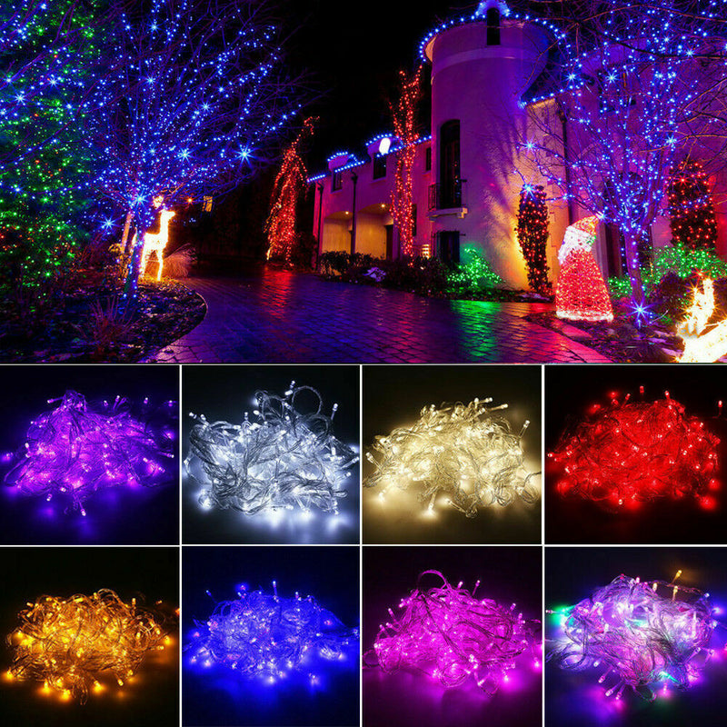 LED Fairy String Lights Multicolor Garland Beads Outdoor Waterproof Holiday Party Christmas