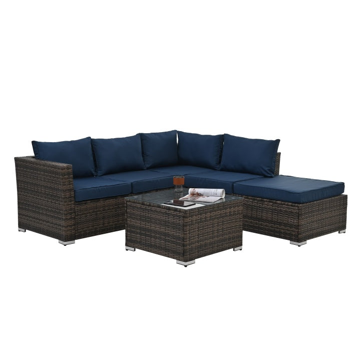 Patio Furniture, Outdoor Furniture, Seasonal PE Wicker Furniture, 4 Set Wicker Furniture