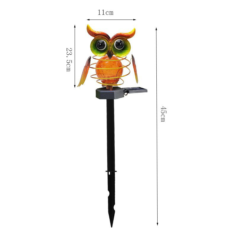 Solar Owl Lawn Lamp Outdoor Waterproof LED Garden Pathway Lighting Night Light Energy Saving