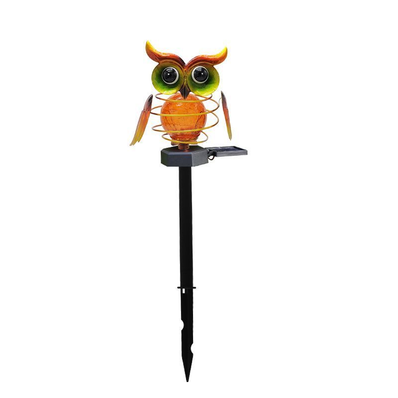 Solar Owl Lawn Lamp Outdoor Waterproof LED Garden Pathway Lighting Night Light Energy Saving