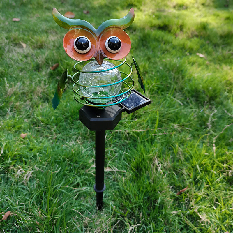 Solar Owl Lawn Lamp Outdoor Waterproof LED Garden Pathway Lighting Night Light Energy Saving