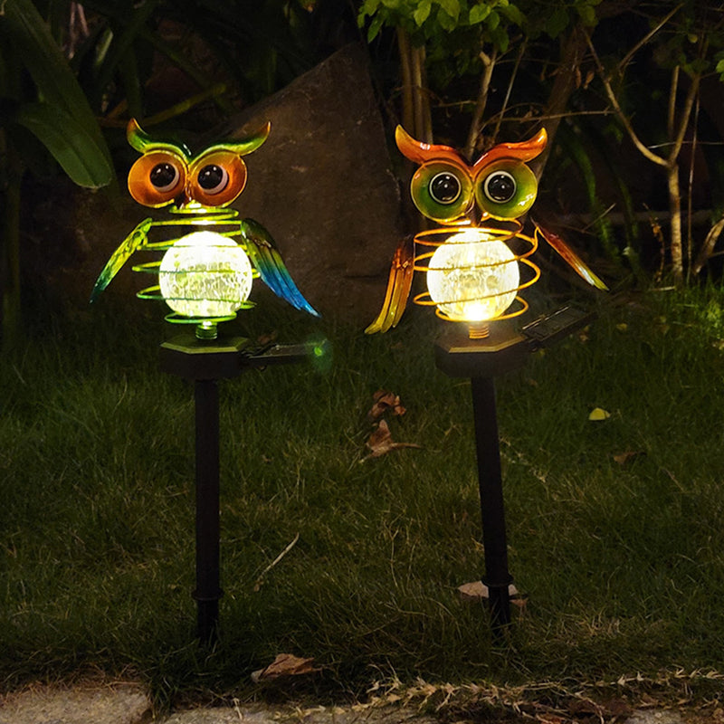 Solar Owl Lawn Lamp Outdoor Waterproof LED Garden Pathway Lighting Night Light Energy Saving