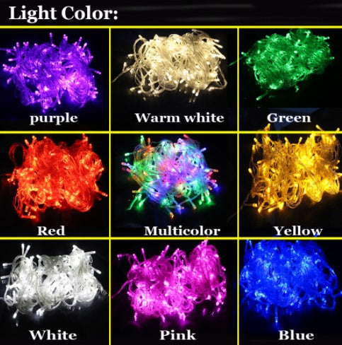 LED Fairy String Lights Multicolor Garland Beads Outdoor Waterproof Holiday Party Christmas