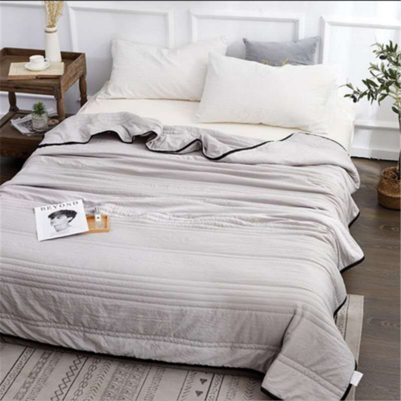 Cooling Blankets Pure Color Summer Quilt Plain Summer Cool Quilt Compressible Air-conditioning