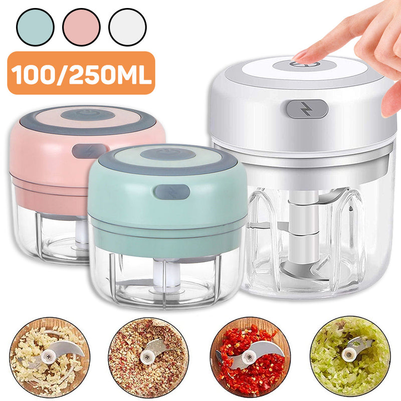 Mini Electric Garlic Chopper USB Charging Ginger Masher Machine Sturdy Durable Chili