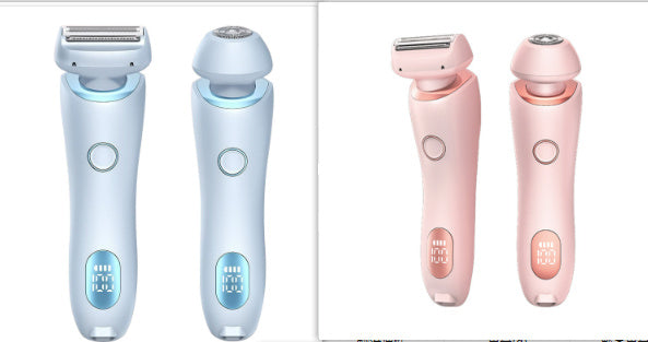 2 In 1 Hair Removal Epilator USB Rechargeable Trimmer Women Body Razor Face Leg Armpit