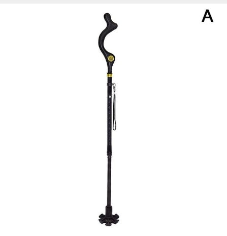 Telescopic Stick Stool Folding Handle Walking Stick