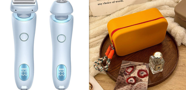 2 In 1 Hair Removal Epilator USB Rechargeable Trimmer Women Body Razor Face Leg Armpit