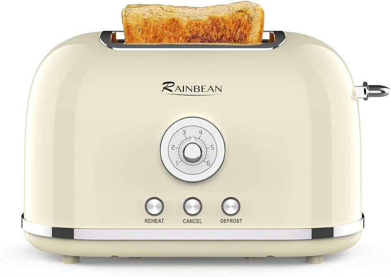 Toaster 2 Slice Retro Toaster Stainless Steel With 6 Bread Shade Settings And Bagel