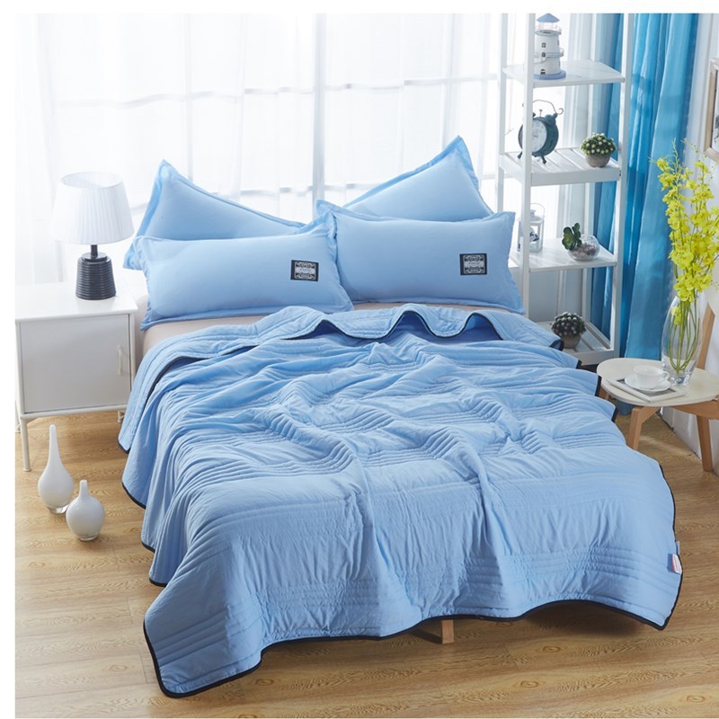 Cooling Blankets Pure Color Summer Quilt Plain Summer Cool Quilt Compressible Air-conditioning