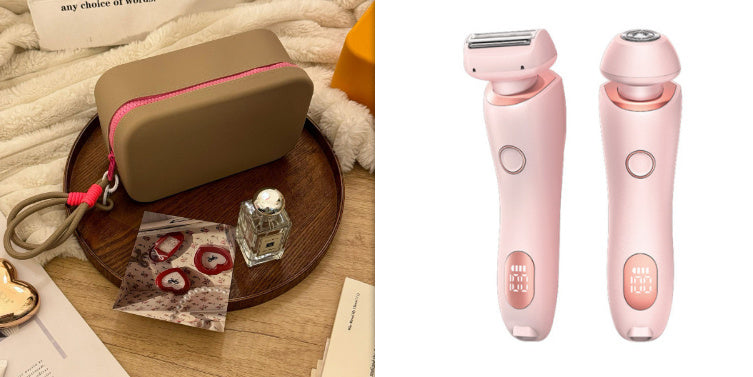 2 In 1 Hair Removal Epilator USB Rechargeable Trimmer Women Body Razor Face Leg Armpit