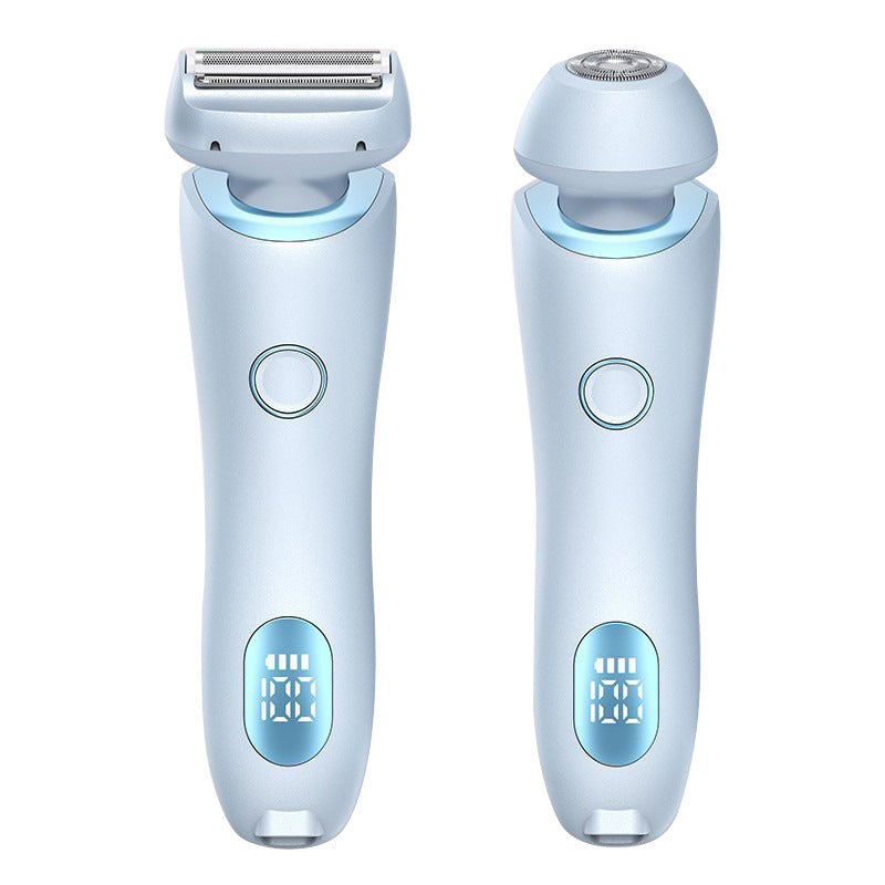 2 In 1 Hair Removal Epilator USB Rechargeable Trimmer Women Body Razor Face Leg Armpit