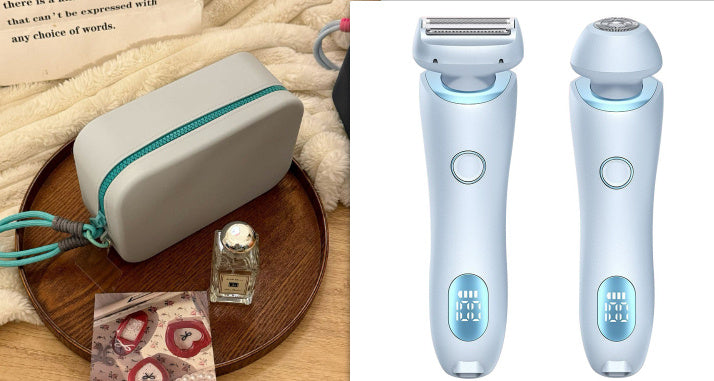 2 In 1 Hair Removal Epilator USB Rechargeable Trimmer Women Body Razor Face Leg Armpit