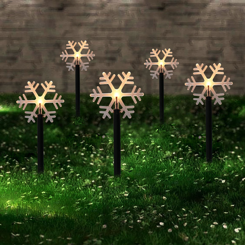 Christmas Snowflake Garden Lights Snowflake Lights Outdoor Waterproof Christmas Decor Ground